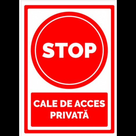 Stop cale de acces privat